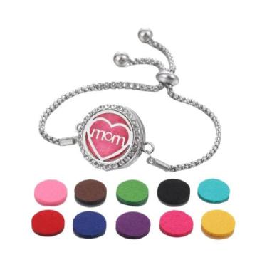 Imagem de Pulseira De Aromaterapia Árvore Da Vida Com Difusor De Óleo Essencial 