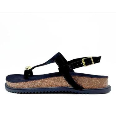 Imagem de Sandalia Beira Rio Tira Asa Delta Aplique Dedo, 35, Preto