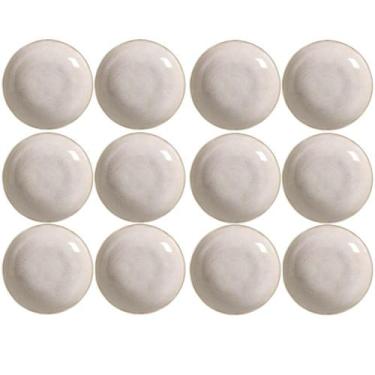 Imagem de Jogo 12 Pratos Bio Latte Porto Brasil 22cm Fundo Rústico Off White Mes