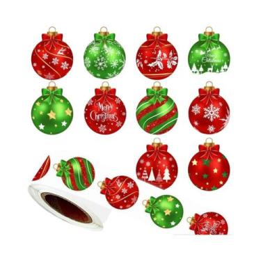 Imagem de Adesivos De Feliz Natal 3CM, 500 Peças, Etiquetas De Selagem Com Tema 