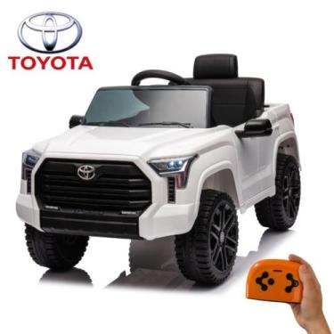 Imagem de Mini Carro Elétrico Toyota Tundra Branco 12v Controle Remoto, Led, Mp3