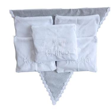 Imagem de Kit 5 Véus CCB Madrinha Casamento Porta Véu Bordado o Nome - Meu Véu