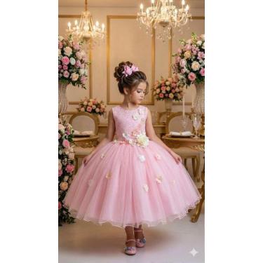 Imagem de Vestido Juvenil Vila Lele Regata Flores Rosa Bebe - Confeccionado em T