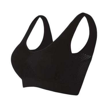 Imagem de Sutiã Esportivo Sem Costura plus Size Em Malha, Sem Fio, À Prova De Im