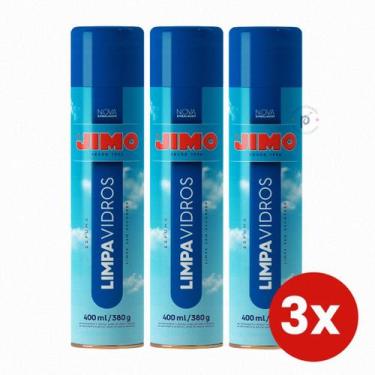 Imagem de Kit Limpa Vidros Jimo Aerossol 400ml Limpeza Profissional Multiuso Acr