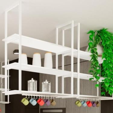 Imagem de Prateleira Industrial Para Cozinha Teto Parede 80cm BB SF - ShopForte