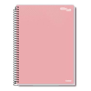 Imagem de Caderno Espiral Universitário A4 10 Matérias 160 Folhas Essenciale Credeal Rosa Claro