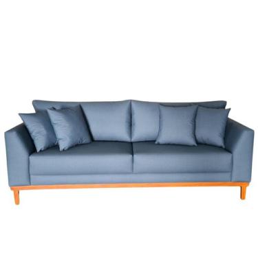 Imagem de Sofá Pierri Tecido Acquablock Impermeável Pé Base Madeira 210cm - 4R E