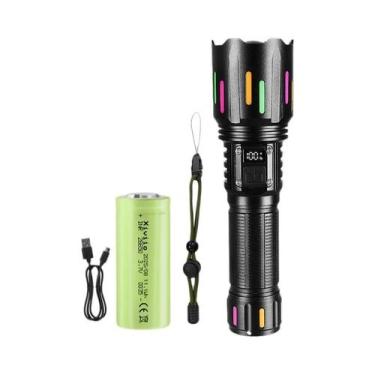 Imagem de Lanterna LED Mais Potente 970000000LM, Lâmpada Tática Recarregável Por