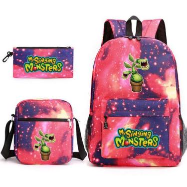 Imagem de Conjunto de mochilas escolares Singings Monsters, 3 unidades para cria