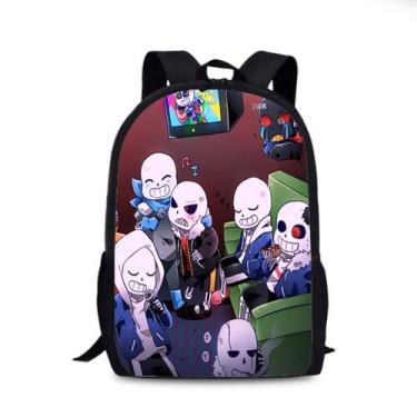Imagem de Mochila Undertales Sans Cartoon Kids School 28x13x44cm - Yiweisai