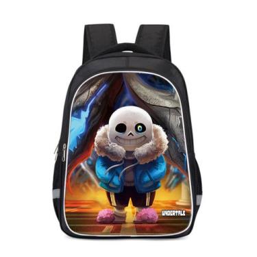 Imagem de Mochila Undertales Sans Kids School Nylon 30x17x41cm - Yiweisai