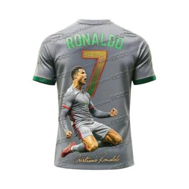 Imagem de Camisa De Futebol Ronaldo Impressa Em 3D, T-Shirt De Treino Respirável