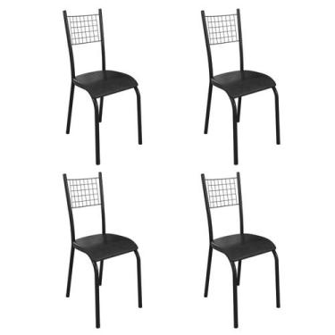 Imagem de Kit 4 Cadeiras para Sala de Jantar Bella - PAONANDA DECOR