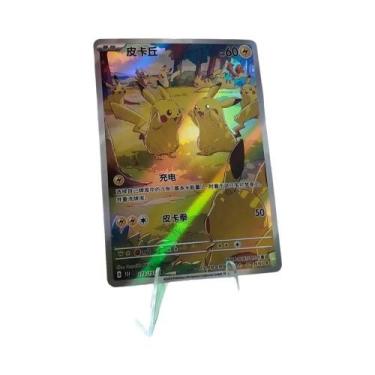 Imagem de Cartas De Pokémon DIY Chinesas GEM Vol1&2 Eevee Captain Pikachu Scarle