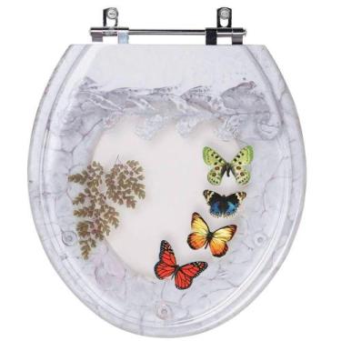 Imagem de Acento Sanitário Deca Convencional Branco com 4 Borboletas - Pontto La