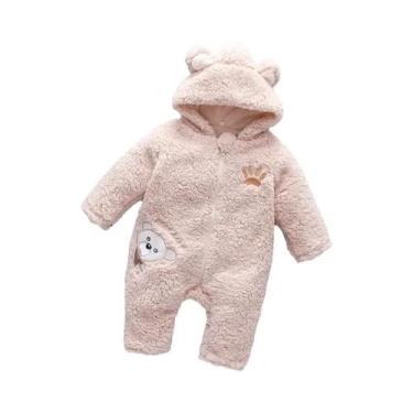 Imagem de Macacão De Algodão Grosso Para Bebê Menino E Menina, Manga Longa Com C