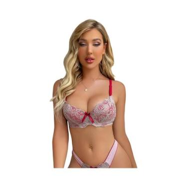Imagem de Sutiã Push up De Renda Estilo Francês Para Mulheres, Lingerie Sensual 