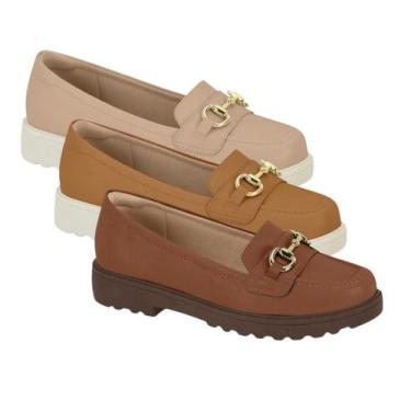 Imagem de Sapato Mocassim Oxford Ultra Conforto Modare, Camel, 35