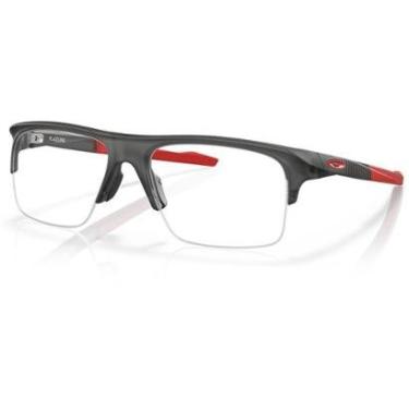 Imagem de Óculos de Grau Oakley Plazlink Satin Grey Smoke-Masculino