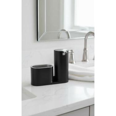 Imagem de Porta Detergente C/ Bucha Preto C/ Cromado - Cozinha Luxo - Congratula