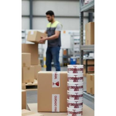 Imagem de Fita Adesiva CUIDADO FRÁGIL Impressa 10 Rolos 48x50m - Congratulations