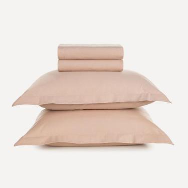 Imagem de Jogo de Cama Queen Karsten Tom 100% Algodão 200 Fios Rosé