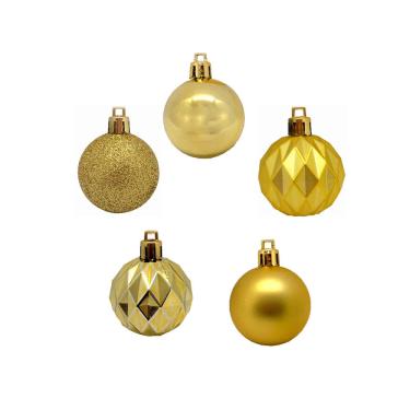 Imagem de Tubo Bola Natal Le 4cm Dourado com 45 Unidades