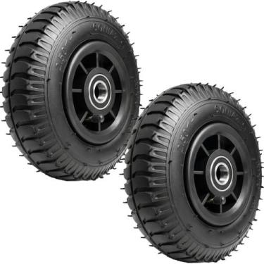 Imagem de Kit 2 Rodas Pneumáticas 2.50-4 P/ Carrinho Carga Pneu 4 Lonas 200kg Ro