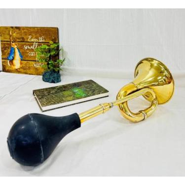 Imagem de Buzina de Táxi Vintage Estilo Trompete em Latão THOR INSTRUMENTS 39x9 