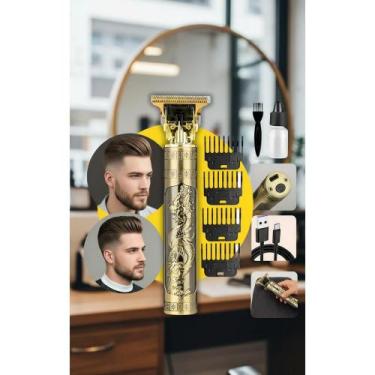 Imagem de Máquina Acabamento Dragão Dourada: Cabelo e Barba Sem Fio 12 - Congrat