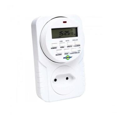 Imagem de Timer Digital 24h Bivolt com 8 Comutações e Programação Diária e Semanal Brasfort