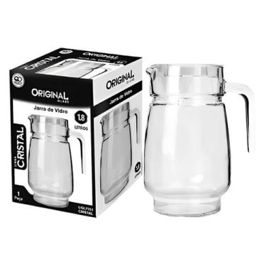 Imagem de Jarra De Vidro Crystal Com Tampa De Acrilico 1,8 Litros Original Line