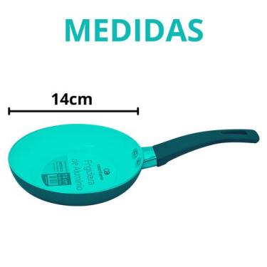 Imagem de Kit 3 Frigideira De Ovo Hambúrguer Cerâmica Antiaderente 14cm - CASAMB