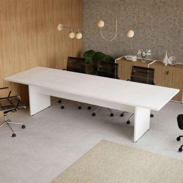 Imagem de Mesa Reunião Escritório 3,00m x 1,10m 08 Pessoas com 2 Caixas para Tom