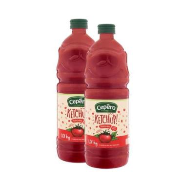 Imagem de Kit Ketchup Tradicional Cepera Garrafa 1,01kg - 2un