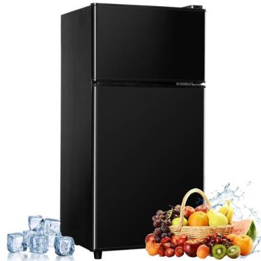 Imagem de Mini geladeira Cucina Magica com freezer 3.2 cuft para dormitório pret