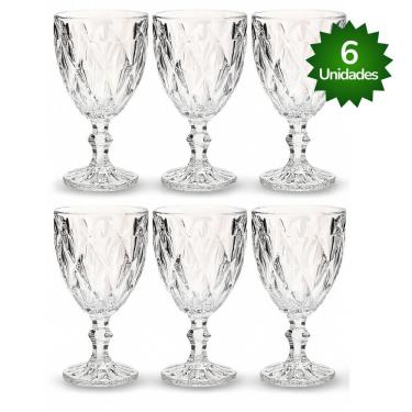 Imagem de Jogo de Taças Taça Diamante para Bebidas em Vidro com Design Sofisticado para Mesa Transparente OEM
