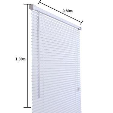 Imagem de Cortina Persiana PR2902-2 Horizontal 0,80x1,30M PVC para Janelas com Controle de Lumino...