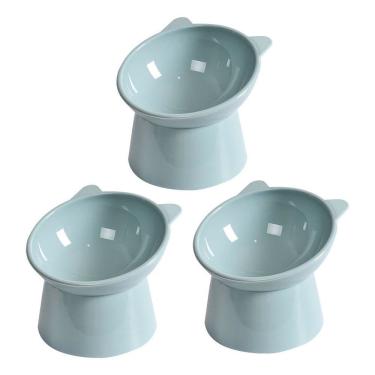Imagem de Kit Comedouro Bebedouro Elevado OEM Anti Engasgo para Cães e Gatos Pequeno Porte Polipr...