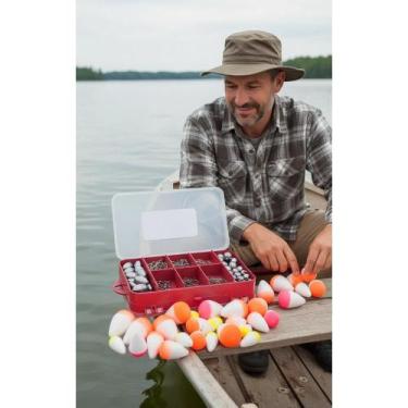 Imagem de Kit Pesca Essencial: Anzóis, Chumbos, Giradores e Boias - Congratulati
