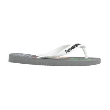 Imagem de Chinelo Havaianas Top Minecraft Adulto Cinza/Branco, Bc, 1077 cinza ac