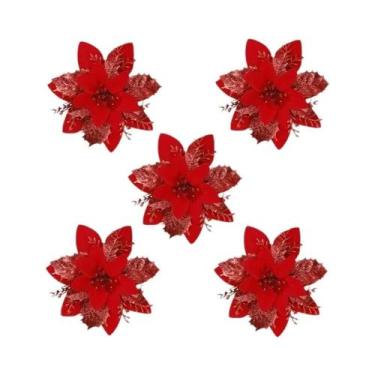 Imagem de Flores Artificiais Com Glitter De 14CM, 510 Peças, Decoração Para Árvo