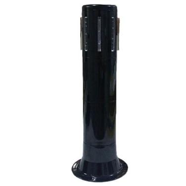 Imagem de Poste Balizador Aletas Tube Light Soquete E27 Preto - Plaslumi, Opção: