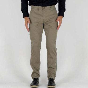 Imagem de Calça Ogochi Slim Esporte Fino Masculina, 46, Caqui