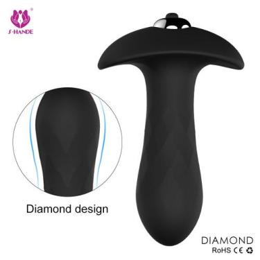 Imagem de Plug Anal com Vibração Potente Diamond S-Hande - Silicone Soft Touch