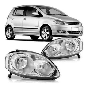 Imagem de Par Farol Duplo Cromado Fox Crossfox Spacefox 2008 2009 2010 - bbs
