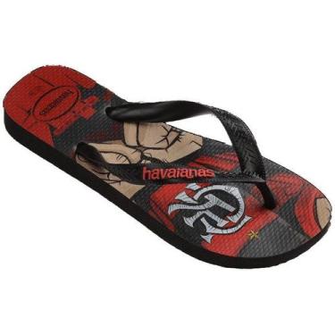 Imagem de Chinelo Havaianas Top Times Flamengo, Vermelho, 39
