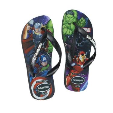 Imagem de Chinelo Havaianas Top Marvel, 23/4, Preto