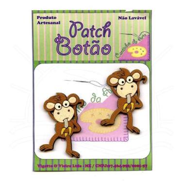 Imagem de Botton Patch Macaco com Banana 2513 - 2 Unid - Cantinho da Arte